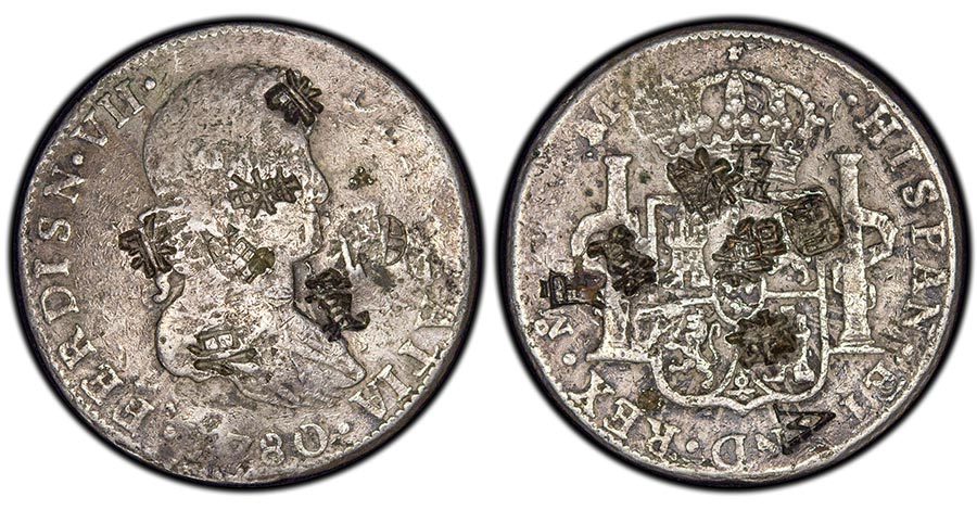 "1780"-Mo FM Mexico 8 Reales "FERDISN VII" type